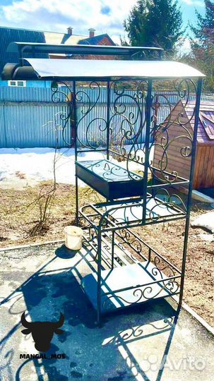 Мангал с печью под казан
