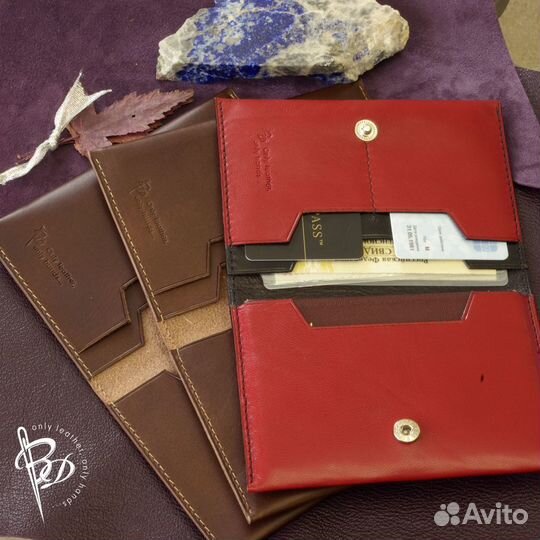 Кожаная обложка на паспорт, автодокументы, военник