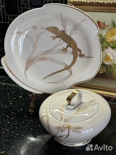 Блюдо шкатулка бомбоньерка Фарфор Райхенбах Герман