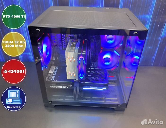 Игровой пк новый i5-RTX4060Ti-32DDR4-HIC427309-B760