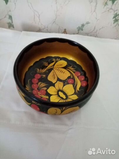 Горшочек конфетница хохлома