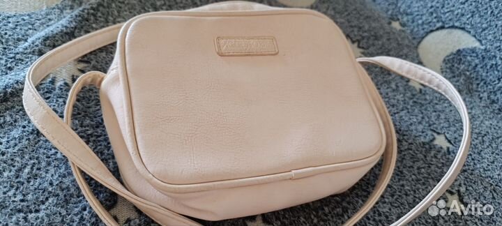 Сумка кожзам пудрового цвета