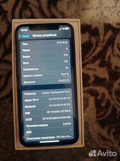 iPhone X, 256 ГБ