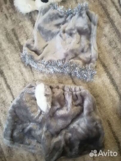 Новогодний костюм зайчика и снеговика