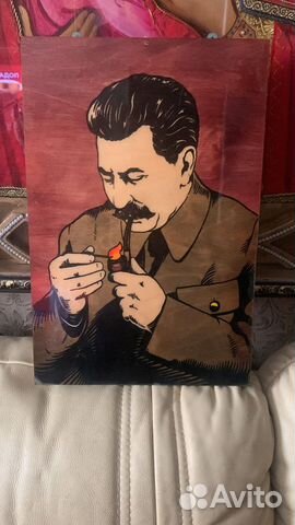 Панно со Сталиным И.В.,размером 45*30 см