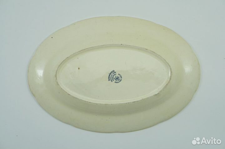 Антикварное старинное блюдо «Голландская ферма»