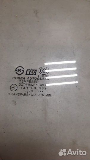 Стекло двери задней правой Hyundai Elantra