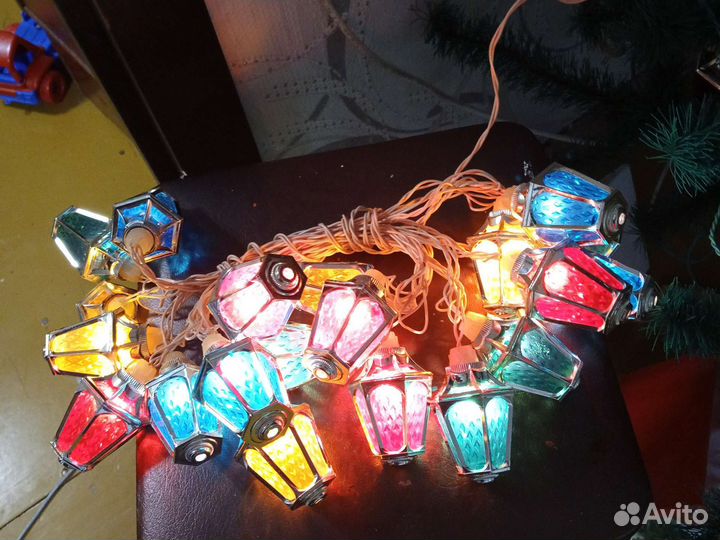 Гирлянда СССР фонарики Радуга 1