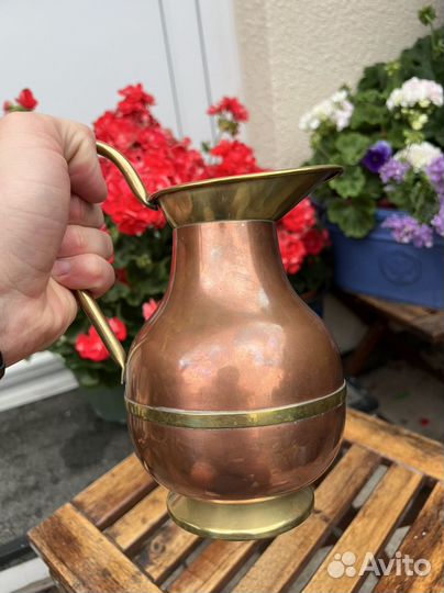 Винтажный Английский Медный Кувшин