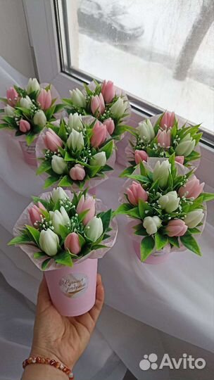 Букет тюльпанов из мыло ручной работы