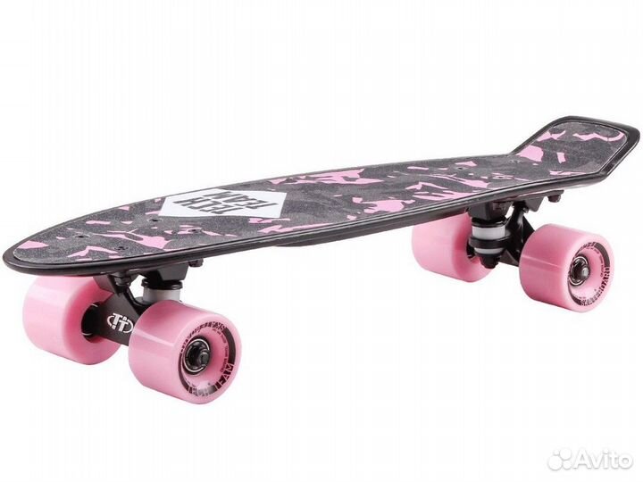 Скейтборд 709101 пластик Kiwi 22 black/pink