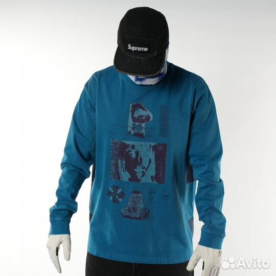 Лонгслив Cav Empt синий погружной