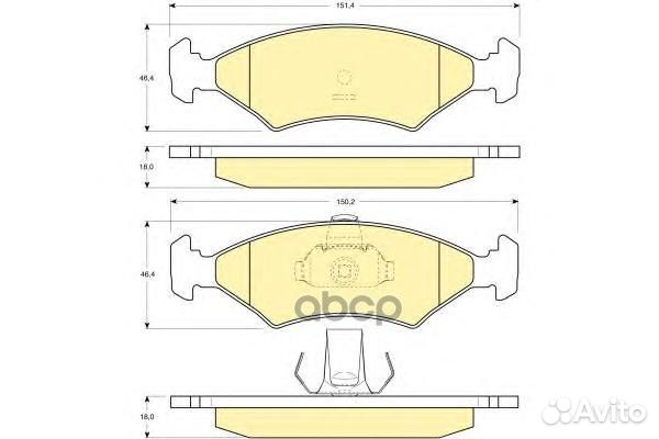 Комплект тормозных колодок, дисковый тормоз 611