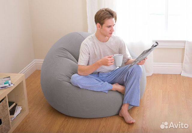 Кресло Beanless Beg надувное 114х114х71 см Intex