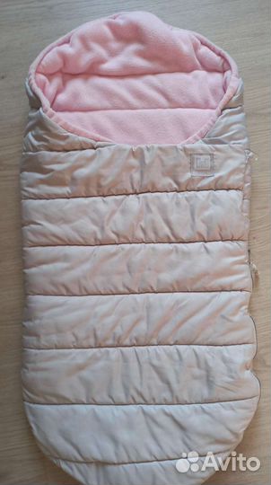 Конверт в коляску RedCastle серо-розовый флис