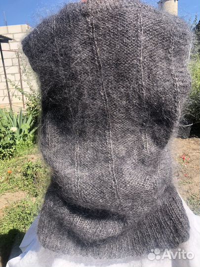 Жилет серый из козьего пуха