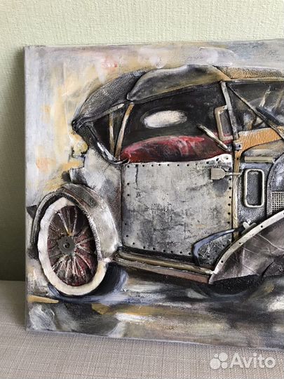 Картина для интерьера (объёмная) Ретро-Кадиллак