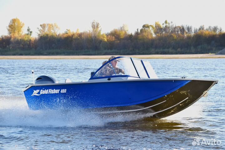 Новый катер для рыбалки Gold Fisher 480 DCM fish