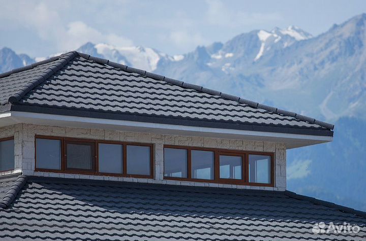 Металлочерепица Атлас GL RAL 1014 0,5