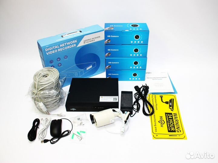 Комплект 4шт камер уличных 3 mp + регистратор