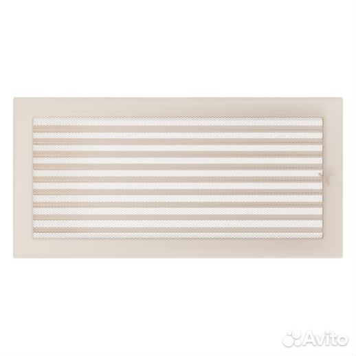 Вент решетка Kratki кремовая с жалюзи 22 см 45 см