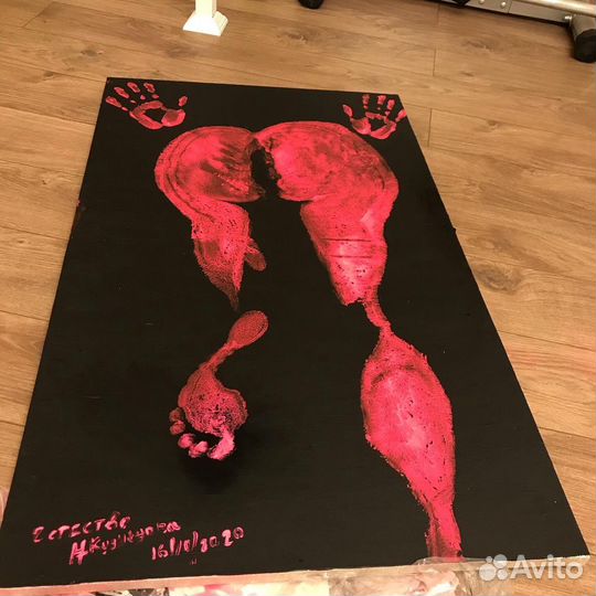 Картина холст акрил большая