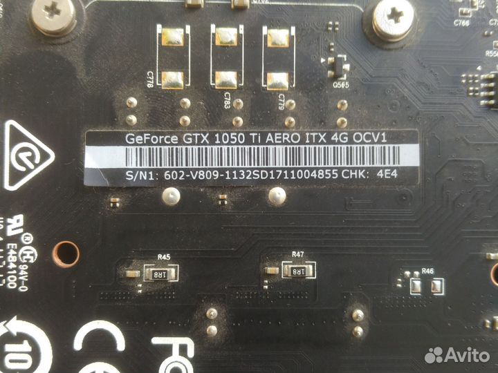 Видеокарта geforce gtx 1050 ti aero itx 4g ocv1