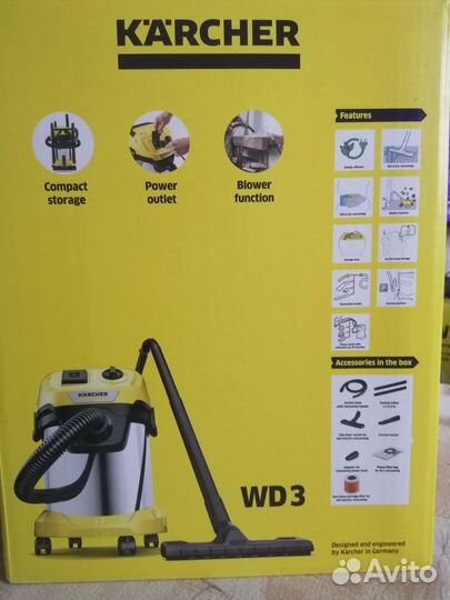 Хозяйственный пылесос Karcher WD 3 P V-17/4/20