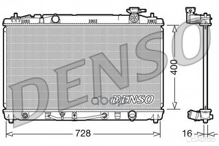Радиатор охлаждения двс denso 16400-28631 / 164
