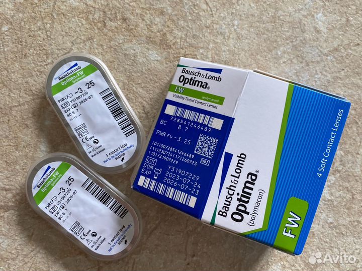 Линзы контактные