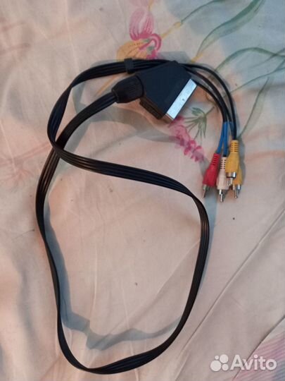 Кабель scart папа - 4 RCA папа (тюльпаны) 0.9м