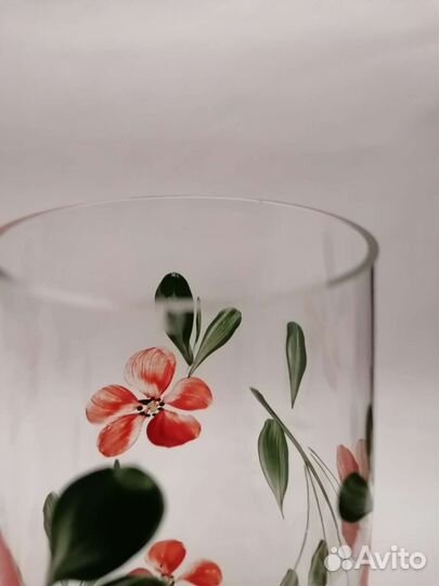 Ваза стекло ручная роспись