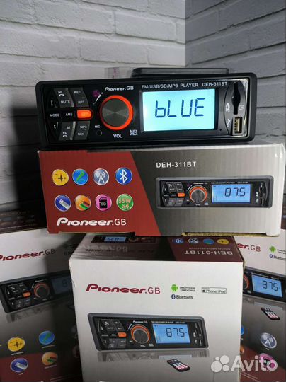 Магнитола pioneer.gb 311 1din Bluetooth USB
