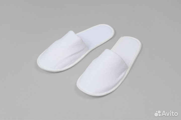 604-024 Тапочки махровые one size 1пар махра белый