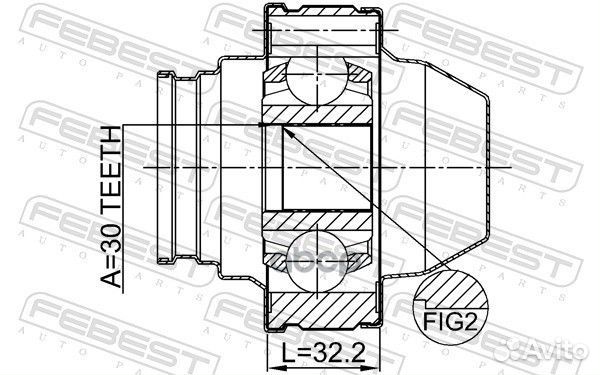 Шрус кардана 2211-fqsha Febest