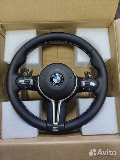 Руль BMW F10 M с подогревом и лепестками новый
