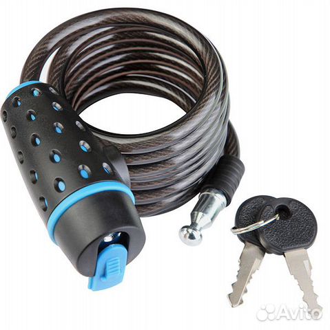 Трос-замок 87318, 8х1800мм, с ключом со стальным т