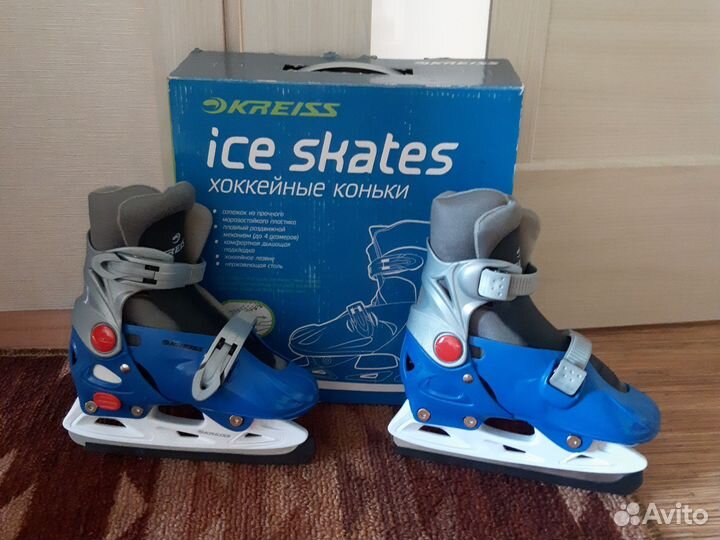 Коньки детские раздвижные, размер 29-32