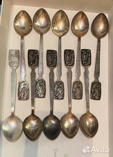 Ложки чайные мельхиоровые СССР Жар-птица