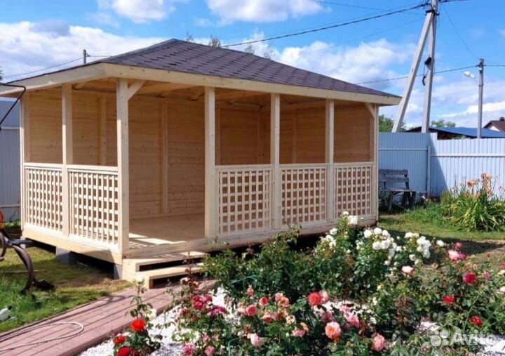 Беседка для дачи деревянная Д-09-765