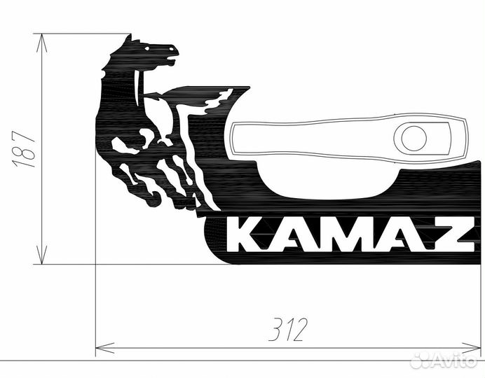 Накладки на двери камаза