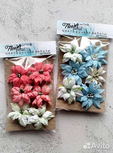 Пуансеттия ручная работа
