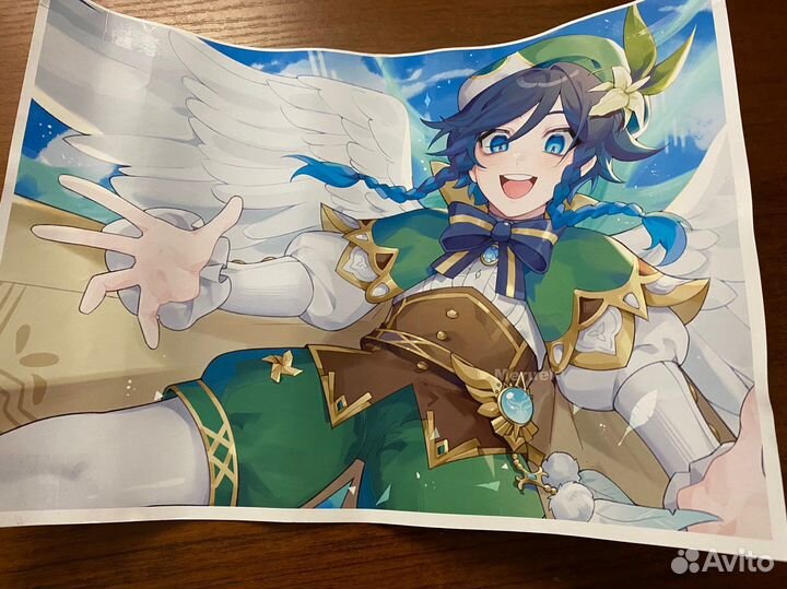 Плакат венти геншин импакт