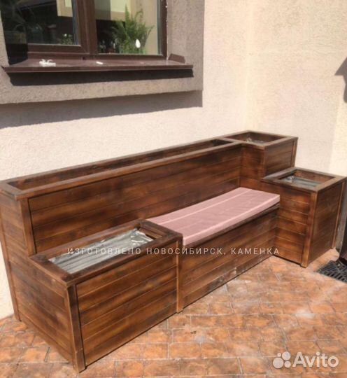 Кашпо многоуровневые высокие грядки теплые лавка