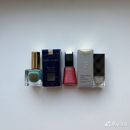 Лак для ногтей Burberry, estee lauder, lancome