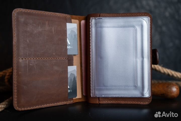 Обложка для автодокументов / документов / из кожи