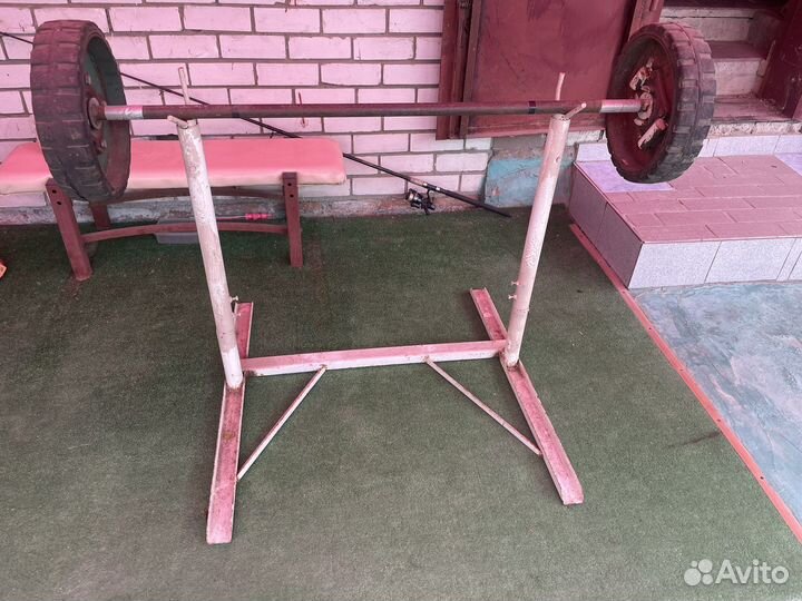 Стойка для штанги бу со штангой