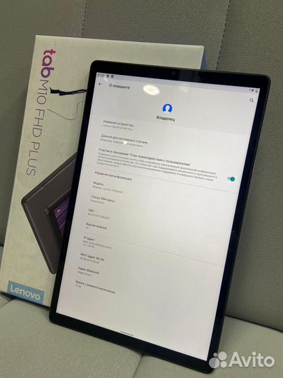 Планшет Lenovo tab m10 FHD plus