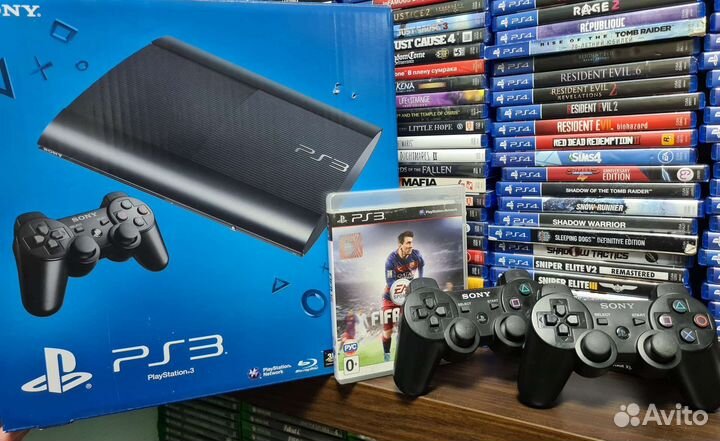 Приставки Sony Playstation 3 + 2 геймпада+ Игра