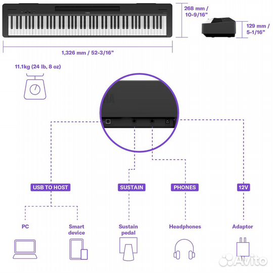 Цифровое пианино Yamaha P-143B